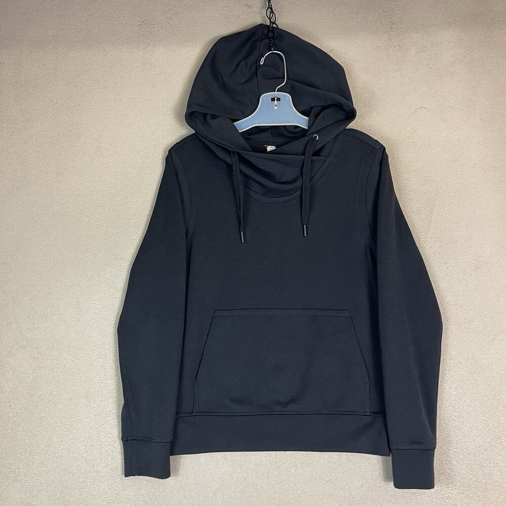 Lululemon Hoodie Womens 2 Black City Sleek Relaxed Fit Long Sleeve Pullover‎